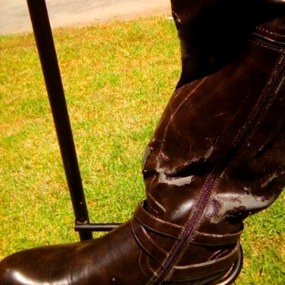 Brown 🤎 Riders Boots Size 6 M/WC Man MADE - Picture 5 of 6